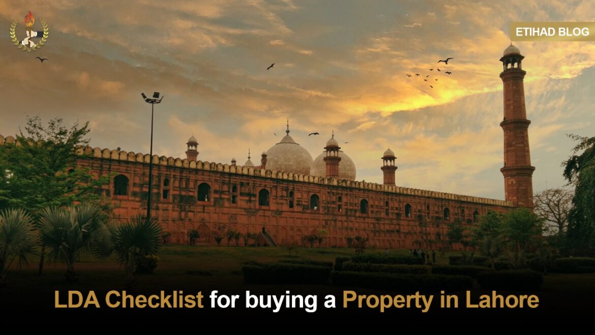 LDA Checklist for buying a property in Lahore